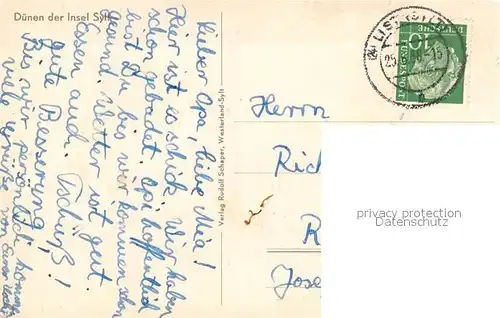 AK / Ansichtskarte Sylt Duenen Sylt