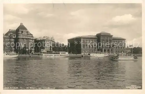 AK / Ansichtskarte Stockholm Stroemmen met Nationalmuseum Stockholm