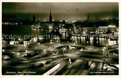 AK / Ansichtskarte Stockholm Fliegeraufnahme Slussen Stockholm