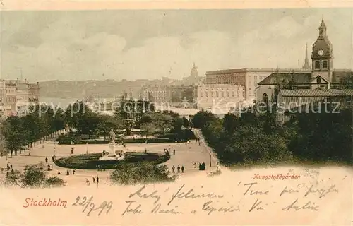 AK / Ansichtskarte Stockholm Kungstraedgarden Stockholm