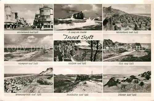 AK / Ansichtskarte Sylt Westerland Kampen Keitum Wenningstedt Inselbahn Duenen Sylt