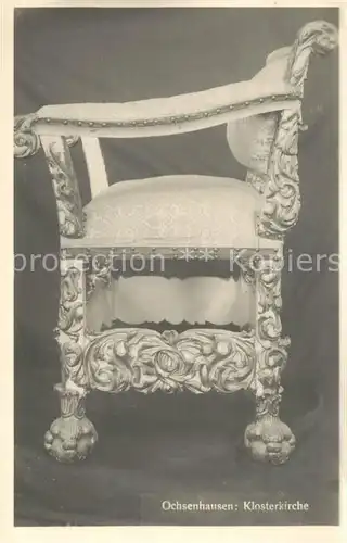 AK / Ansichtskarte Ochsenhausen Klosterkirche Stuhl Ochsenhausen
