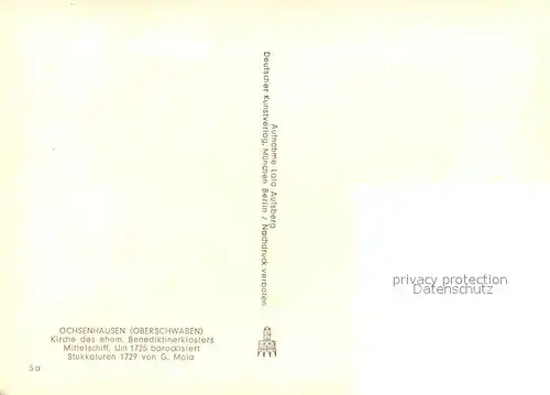 AK / Ansichtskarte Ochsenhausen Ehemaliges Benediktinerkloster Kirche innen Ochsenhausen