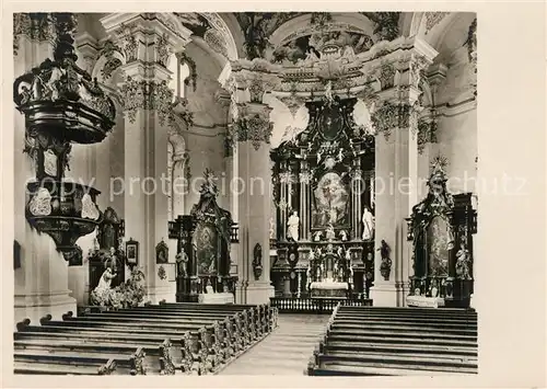 AK / Ansichtskarte Steinhausen_Rottum Wallfahrtskirche innen Steinhausen Rottum