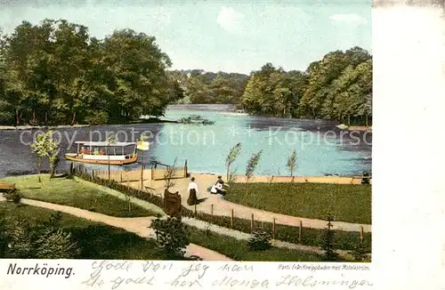 AK / Ansichtskarte Norrkoeping Park Anleger Norrkoeping