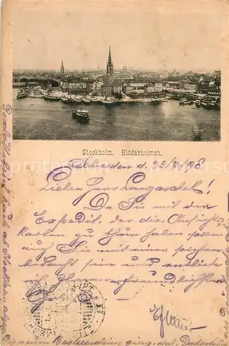 AK / Ansichtskarte Stockholm Riddarholmen Fliegeraufnahme Stockholm