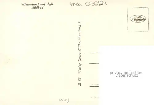 AK / Ansichtskarte Westerland_Sylt Suedbad Strandleben Westerland_Sylt