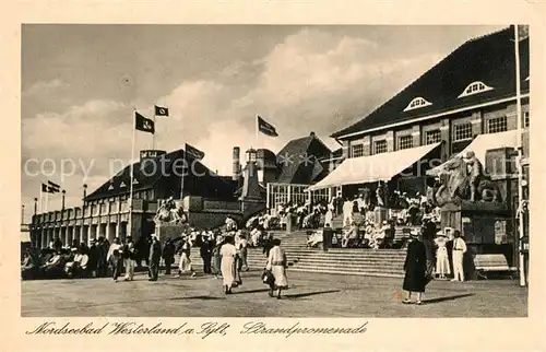 AK / Ansichtskarte Westerland_Sylt Strandpromenade Westerland_Sylt