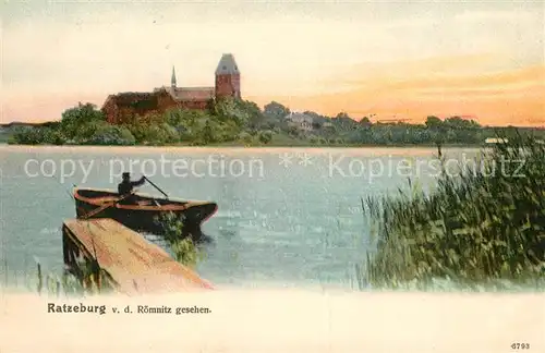 AK / Ansichtskarte Ratzeburg Dom Ruderboot Ratzeburg