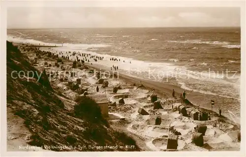AK / Ansichtskarte Wenningstedt_Sylt Burgenstrand Kliff  Wenningstedt_Sylt