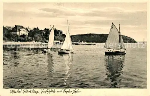 AK / Ansichtskarte Gluecksburg_Ostseebad Yachthafen Segelschiffe Gluecksburg_Ostseebad