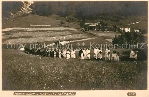 AK / Ansichtskarte Neustift_Stubaital_Tirol Prozession Neustift_Stubaital_Tirol