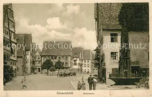 AK / Ansichtskarte Dinkelsbuehl Weinmarkt Brunnen Dinkelsbuehl