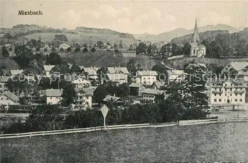 AK / Ansichtskarte Miesbach Ortsansicht mit Kirche Miesbach