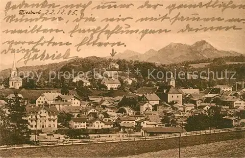 AK / Ansichtskarte Miesbach Ortsansicht mit Kirchen Alpen Miesbach