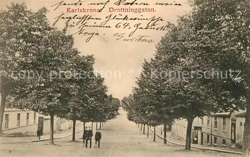 AK / Ansichtskarte Karlskrona Drottninggatan Karlskrona