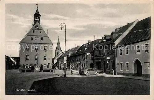 AK / Ansichtskarte Grafenwoehr Rathaus Platz Innenstadt Grafenwoehr