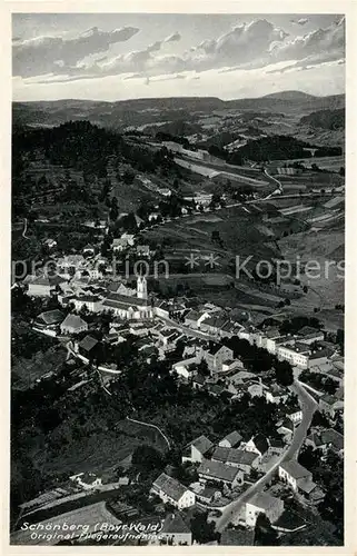 AK / Ansichtskarte Schoenberg_Bayerischer_Wald Original Fliegeraufnahme Schoenberg_Bayerischer