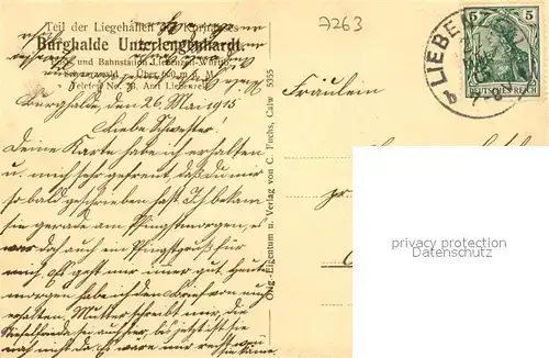 AK / Ansichtskarte Unterlengenhardt Liegehallen des Kurhauses Burghalde Kurort im Schwarzwald Unterlengenhardt