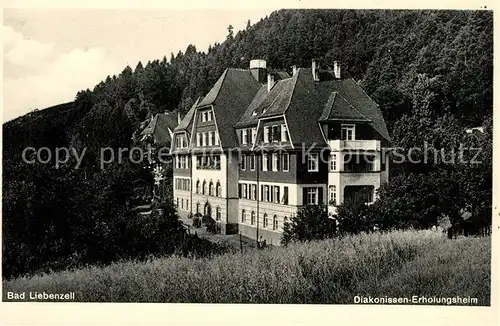 AK / Ansichtskarte Bad_Liebenzell Diakonissen Erholungsheim Kurort im Schwarzwald Bad_Liebenzell