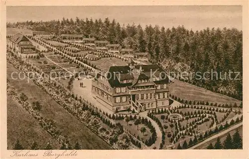 AK / Ansichtskarte Unterlengenhardt Kurhaus Burghalde aus der Vogelperspektive Illustration Unterlengenhardt