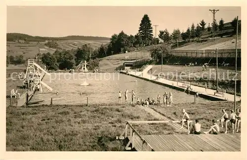 AK / Ansichtskarte Wurzbach Freibad Handabzug Wurzbach