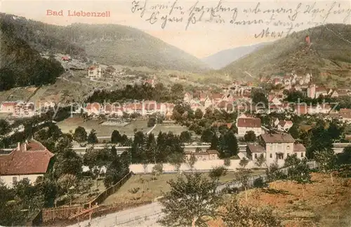 AK / Ansichtskarte Bad_Liebenzell Stadtpanorama mit Burg Kurort im Schwarzwald Bad_Liebenzell