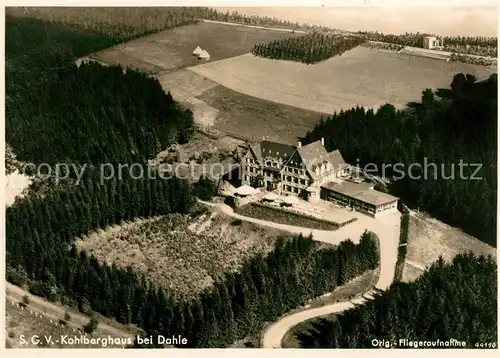 AK / Ansichtskarte Dahle_Altena SGV Kohlberghaus Original Fliegeraufnahme Dahle_Altena