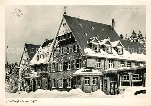 AK / Ansichtskarte Dahle_Altena Kohlberghaus des SGV im Winter Kupfertiefdruck Dahle_Altena