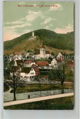 AK / Ansichtskarte Bad_Liebenzell Blick auf Kirche und Burg Kurort im Schwarzwald Bad_Liebenzell