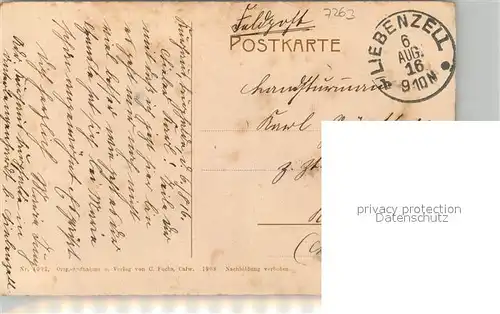 AK / Ansichtskarte Bad_Liebenzell Teilansicht mit Kirche Blick zur Burg Kurort im Schwarzwald Bad_Liebenzell