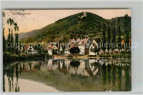 AK / Ansichtskarte Bad_Liebenzell Partie am See Blick zur Burg Kurort im Schwarzwald Bad_Liebenzell