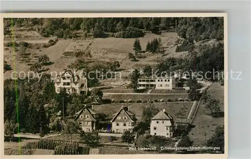 AK / Ansichtskarte Bad_Liebenzell Erholungsheim Urach Nuertingen Kurort im Schwarzwald Fliegeraufnahme Bad_Liebenzell