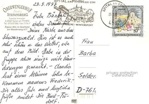 AK / Ansichtskarte Spital_Pyhrn Oberwengerhof Stefansberg Spital Pyhrn