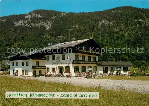 AK / Ansichtskarte Fuschl_See_Salzkammergut Gasthof Jaegerwirt Fuschl_See_Salzkammergut