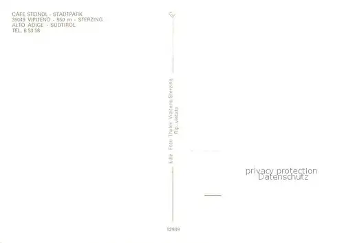 AK / Ansichtskarte Vipiteno Cafe Steindl  Vipiteno