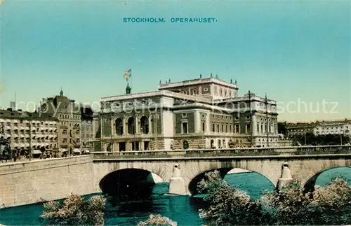 AK / Ansichtskarte Stockholm Operahuset Brueckenpartie Stockholm