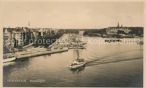 AK / Ansichtskarte Stockholm Strandvaegen Stockholm