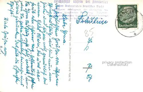 AK / Ansichtskarte Annweiler_Trifels Fliegeraufnahme mit Pfaelzerwald Annweiler_Trifels