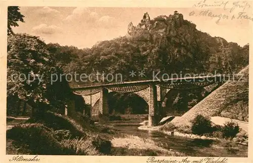 AK / Ansichtskarte Altenahr Burgruine Are mit Viadukt Altenahr
