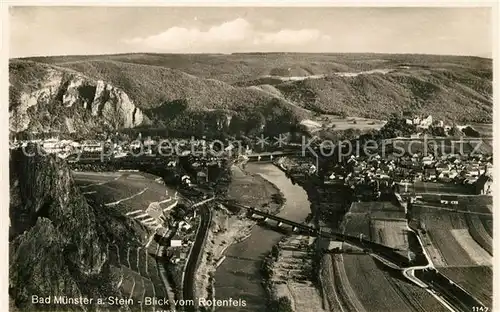 AK / Ansichtskarte Bad_Muenster_Stein_Ebernburg Blick vom Rotenfels Bad_Muenster