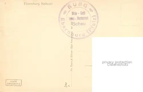 AK / Ansichtskarte Ebernburg Nahetal Fliegeraufnahme Ebernburg