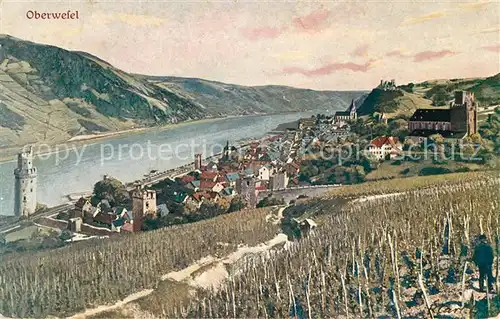 AK / Ansichtskarte Oberwesel_Rhein Rheinpartie  Oberwesel Rhein