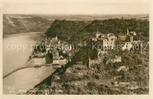 AK / Ansichtskarte St_Goar Fliegeraufnahme mit Burg Rheinfels St_Goar