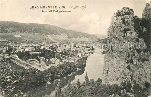 AK / Ansichtskarte Bad_Muenster_Stein_Ebernburg Total mit Rheingrafenstein Bad_Muenster