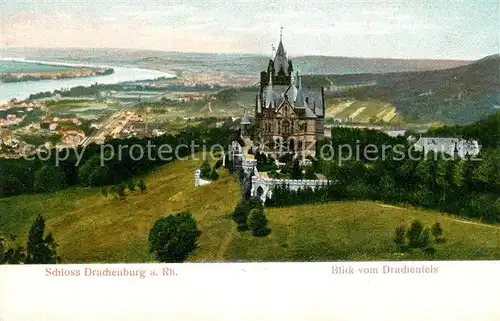 AK / Ansichtskarte Drachenfels Schloss Drachenburg Rheinpartie  Drachenfels