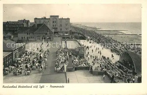 AK / Ansichtskarte Westerland_Sylt Seepromenade Westerland_Sylt