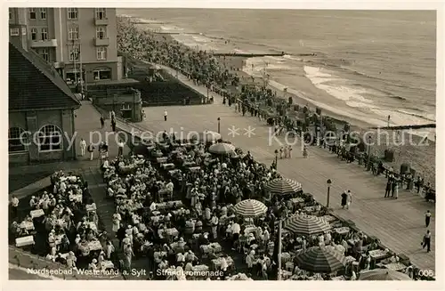 AK / Ansichtskarte Westerland_Sylt Strandpromenade Westerland_Sylt