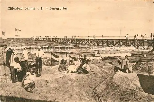 AK / Ansichtskarte Dahme_Ostseebad Strandleben Seebruecke Dahme_Ostseebad