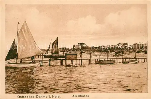AK / Ansichtskarte Dahme_Ostseebad Strand Seebruecke  Dahme_Ostseebad